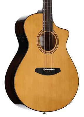 Breedlove Performer Pro Concert CE Aged Toner African Mahogany w/Case Body Angled View